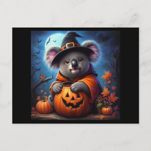 Carte Postale Costume Koala Halloween (Devant)