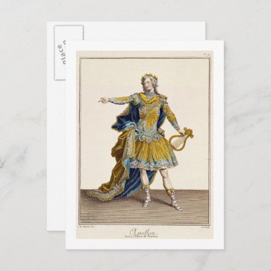 Carte Postale Costume pour Apollo dans l'opéra 'Phaethon', engra (Devant / Derrière)