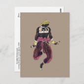 Carte Postale Costume pour Scheherazade par Léon Bakst (Devant / Derrière)