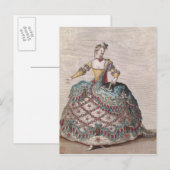 Carte Postale Costume pour une femme indienne (Devant / Derrière)