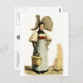 Carte Postale Costume suisse traditionnel de Berne (Devant / Derrière)