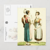 Carte Postale Costume suisse traditionnel du canton d'Uri (Devant / Derrière)