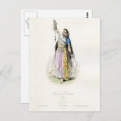 Carte Postale Costume traditionnel des femmes indiennes (Devant / Derrière)