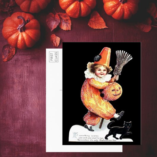 Carte Postale Costume vintage d'Halloween