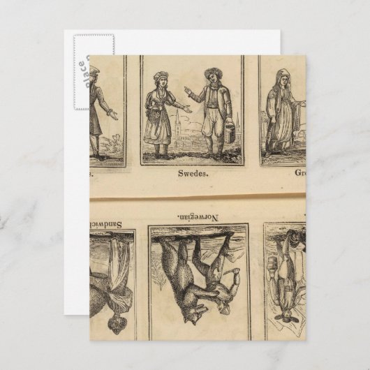 Carte Postale Costumes (Devant / Derrière)