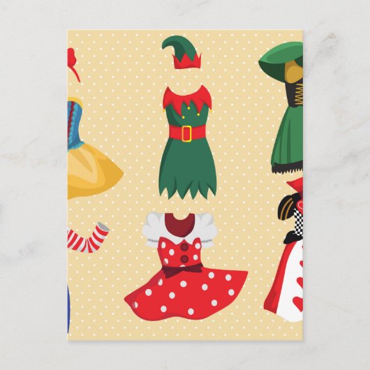 Carte Postale costumes d'halloween (Devant)