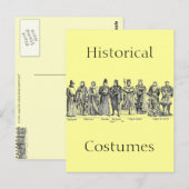 Carte Postale Costumes historiques (Devant / Derrière)