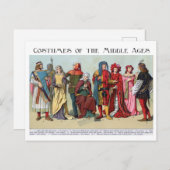 Carte Postale Costumes historiques du Moyen Age (Devant / Derrière)