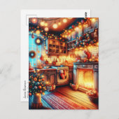 Carte Postale Cosy Kitchen Vintage Noël (Devant / Derrière)