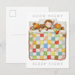 Carte postale COSY QUILT / Blanc