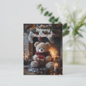 Carte Postale Cosy Teddy Bear Conception de vacances (Debout devant)