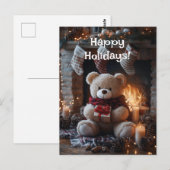 Carte Postale Cosy Teddy Bear Conception de vacances (Devant / Derrière)