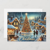 Carte Postale Cosy Winter Village Noël (Devant / Derrière)