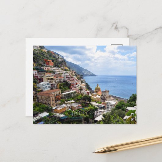 Carte Postale Côte Amalfi (Devant/Arrière en situation)