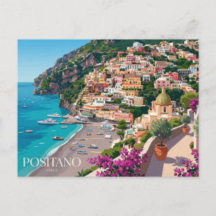 Carte Postale Côte amalfitaine, Positano, Campanie Italie
