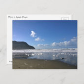 Carte Postale Côte balnéaire en hiver, Côte de l'Oregon (Devant / Derrière)