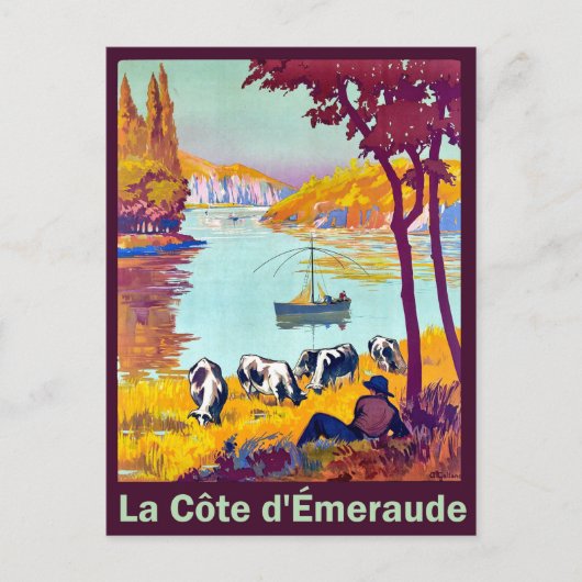 Carte Postale Côte bretonne, France, voyage vintage (Devant)