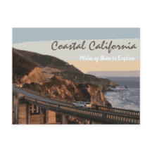 Carte postale Côte Californie Miles Shore
