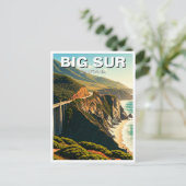 Carte Postale Côte centrale de Big Sur Californie (Debout devant)