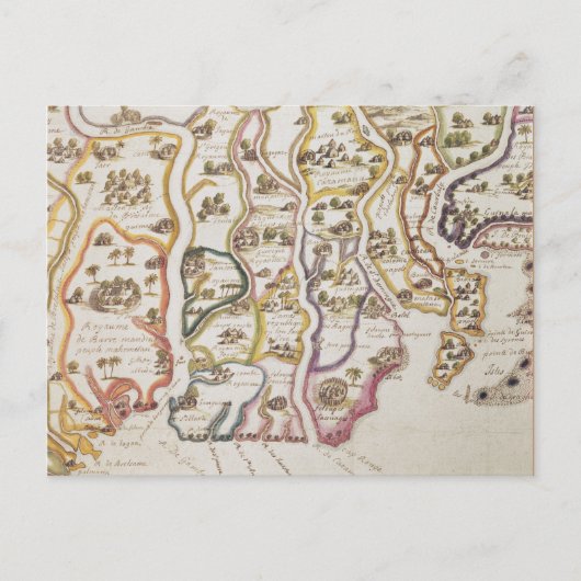 Carte Postale Côte d'Afrique et fleuve Gambie | 1622 (Devant)