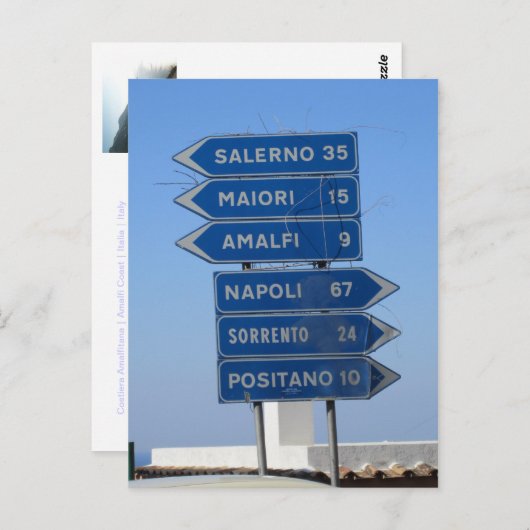 Carte Postale Côte d'Amalfi (Devant / Derrière)