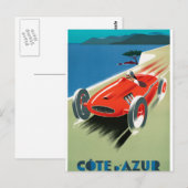 Carte Postale Côte d'Azur (Devant / Derrière)