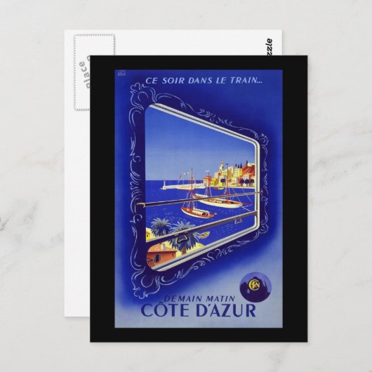 Carte Postale Côte d'Azur (Devant / Derrière)