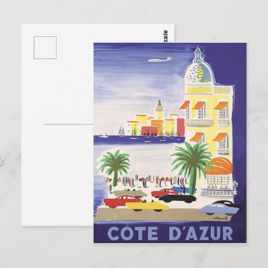 Carte Postale Côte d'Azur (Devant / Derrière)