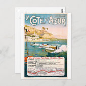 Carte Postale Côte d'Azur, Côte d'Azur, Course en bateau, France (Devant / Derrière)