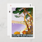 Carte Postale Côte d'Azur vintage, France - (Devant / Derrière)