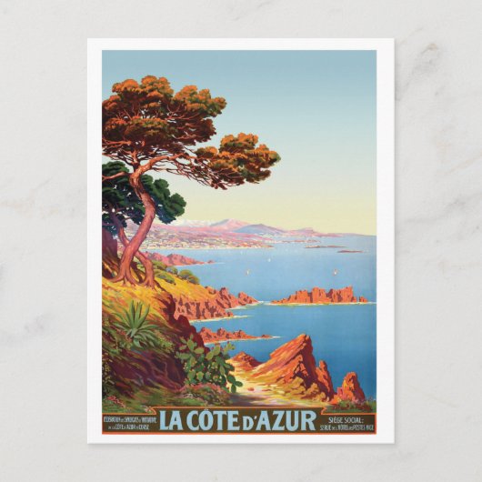 Carte Postale Côte d'Azur, vue sur la Côte d'Azur (Devant)