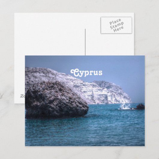 Carte Postale Côte de Chypre (Devant / Derrière)