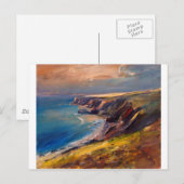 Carte Postale Côte de Cornouailles près de Newquay (Devant / Derrière)