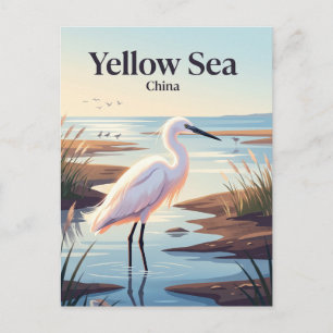 Carte Postale Côte de la mer Jaune Chine