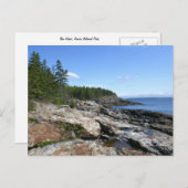 Carte Postale Côte de l'île Bar dans le parc national Acadia (Devant / Derrière)