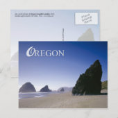 Carte Postale Côte de l'Oregon avec formations rocheuses (Devant / Derrière)