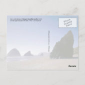 Carte Postale Côte de l'Oregon avec formations rocheuses (Dos)