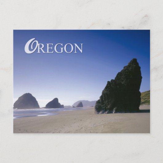 Carte Postale Côte de l'Oregon avec formations rocheuses (Devant)