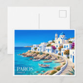 Carte Postale Côte de Paros Grèce (Devant / Derrière)