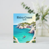 Carte Postale Côte d'Ibiza Espagne (Debout devant)