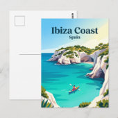 Carte Postale Côte d'Ibiza Espagne (Devant / Derrière)