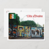 Carte Postale Côte d'Ivoire - Batik Yakro - (Devant / Derrière)