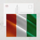 Carte Postale Côte d'Ivoire - Drapeau - (Devant / Derrière)