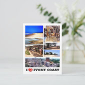 Carte Postale Côte d'Ivoire - I Love - (Debout devant)