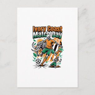 Carte Postale Côte d'Ivoire Match Day Skeleton Striker Nations C