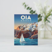 Carte Postale Côte d'Oia Grèce (Debout devant)
