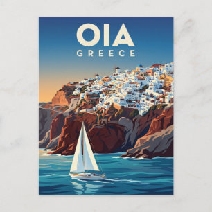 Carte Postale Côte d'Oia Grèce