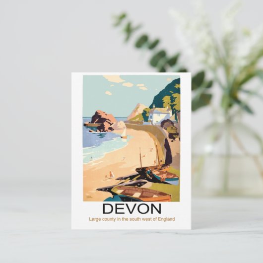 Carte Postale Côte du Devon, Angleterre (Debout devant)