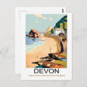 Carte Postale Côte du Devon, Angleterre (Devant / Derrière)
