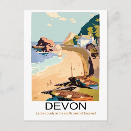 Carte Postale Côte du Devon, Angleterre (Devant)
